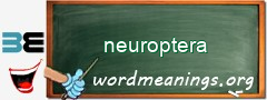 WordMeaning blackboard for neuroptera